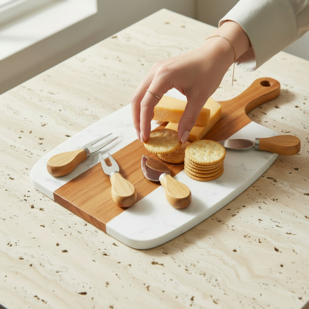 The Marble & Wood Hosting Set (Copy) - Gifting Season