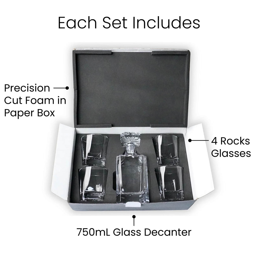 4 Glass Decanter Set - Gifting Season