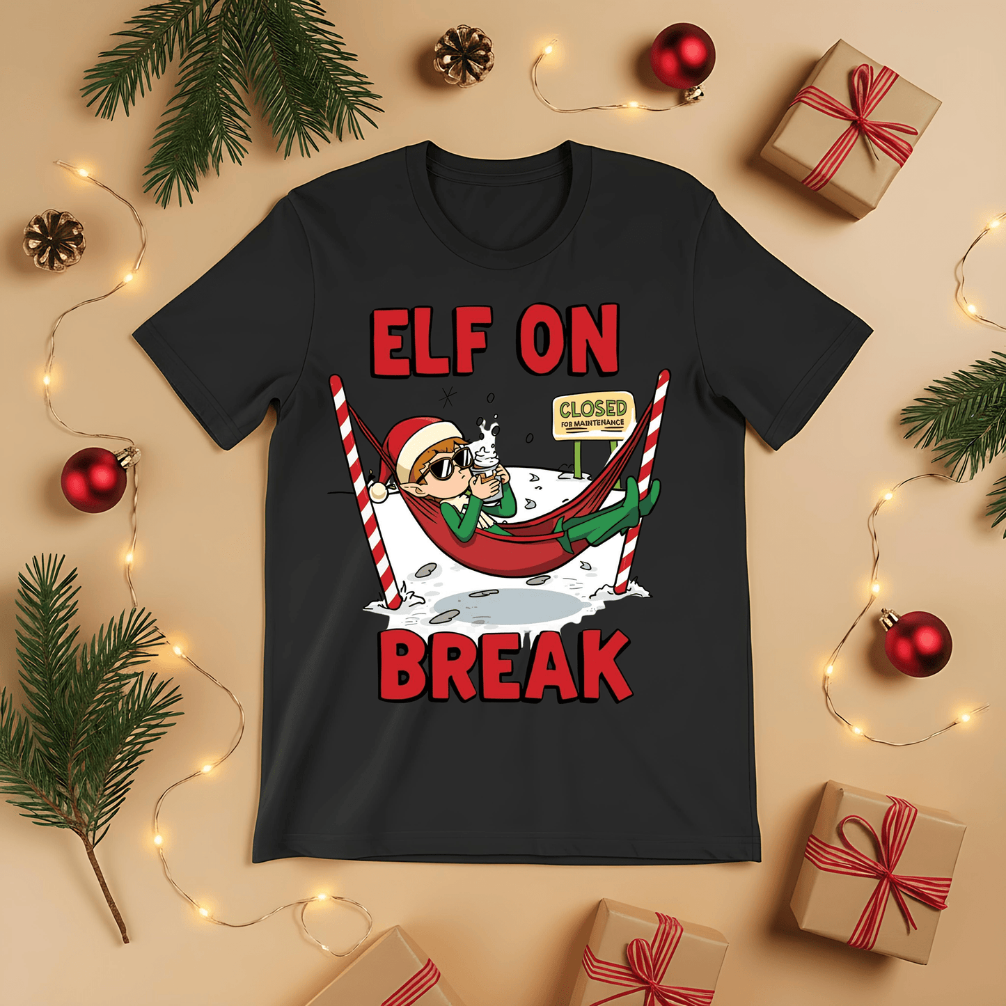 Elf on Break T-Shirt - Gifting Season